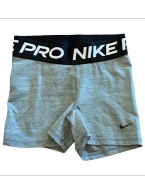 Nike Heather Gray Workout Shorts with Black Waistband Women XS